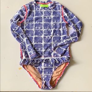 Girls J crew swimsuit rash set UPF 50+